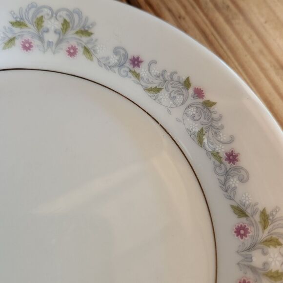 Crown Ming Fine China Windsor 4 Salad Plates 7.5" Jian Shiang Floral Pattern - Picture 4 of 8